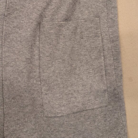 TAHARI Long Gray Cardigan / Duster Sweater with belt tie loops - Women's sz M - Picture 4 of 6